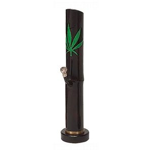 Bong Bamboo Leaf noir 35 cm.