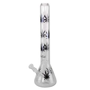 Bong Cristal Ice Black Blatt gerade 45 cm