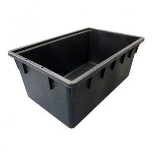Rechteckige Ablagerung 220 lt. 88 x 64 x 50 cm. Schwarz