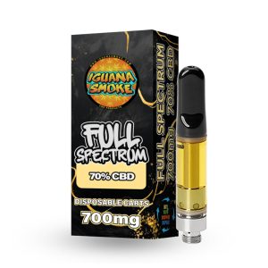 CBD Cartridge Tip Iguana Smoke Full Spectrum 70% Lemon 1 ml.