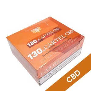 Smoking paper poster 130 mm &amp; tips cbd unbleached 24 units.